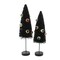 Bethany Lowe 11.0 Inch Eerie Eyeball Bottle Brush Tree Halloween Tree Ornament Set , Halloween Decor Set Of 2 Glittered